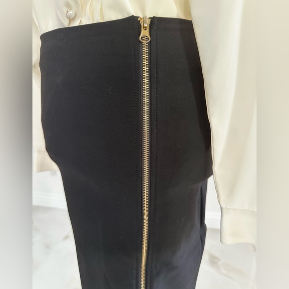 Elegant Black Pencil Skirt and White Blouse - Picture 6 of 6